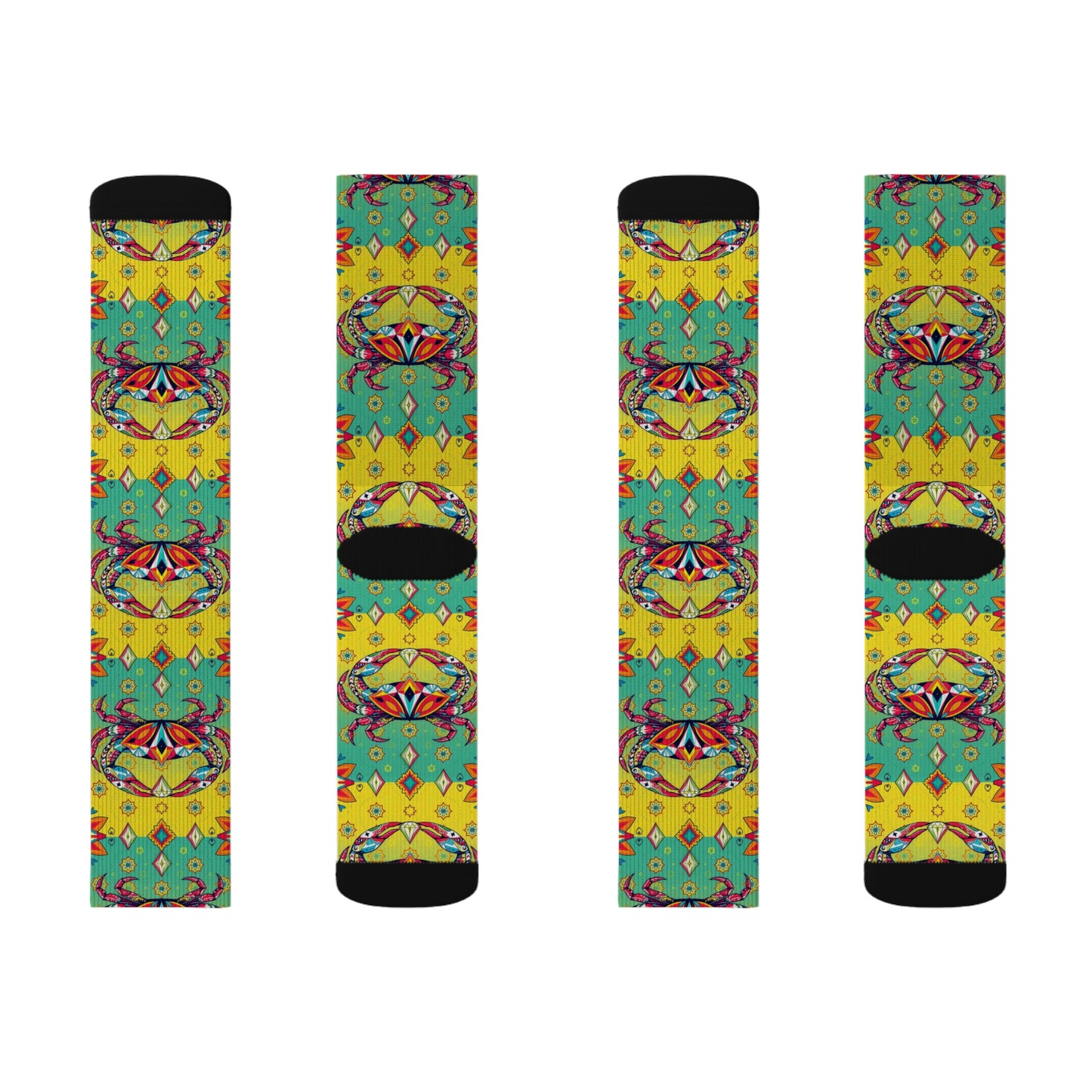 Sublimation Socks, Cancer, Zodiac  v1, Jewel Pattern