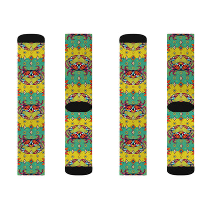 Sublimation Socks, Cancer, Zodiac  v1, Jewel Pattern