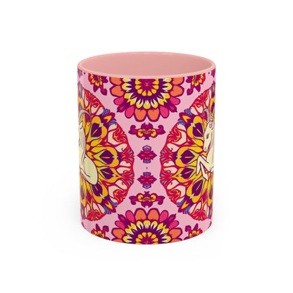 Accent Coffee Mug, Capricorn, Zodiac v3, Flower Pattern, (11, 15oz)