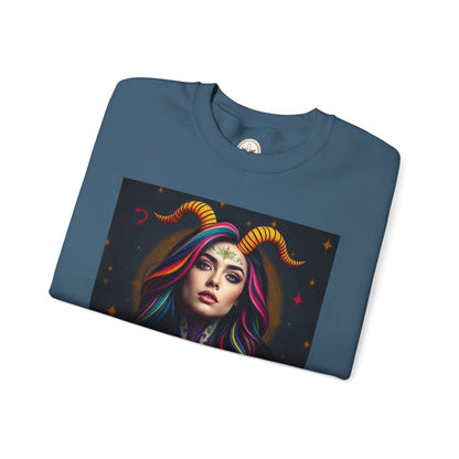 Unisex Heavy Blend™ Crewneck Sweatshirt, Capricorn, Zodiac v3, Sexy Pattern