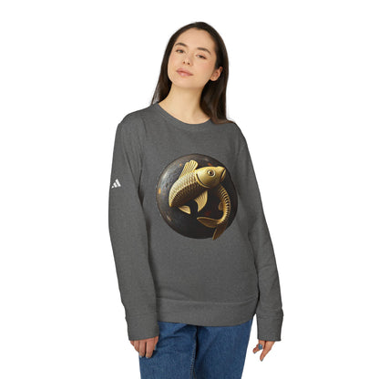 Adidas, Unisex Fleece Crewneck Sweatshirt, Pisces, Space Animal, Zodiac