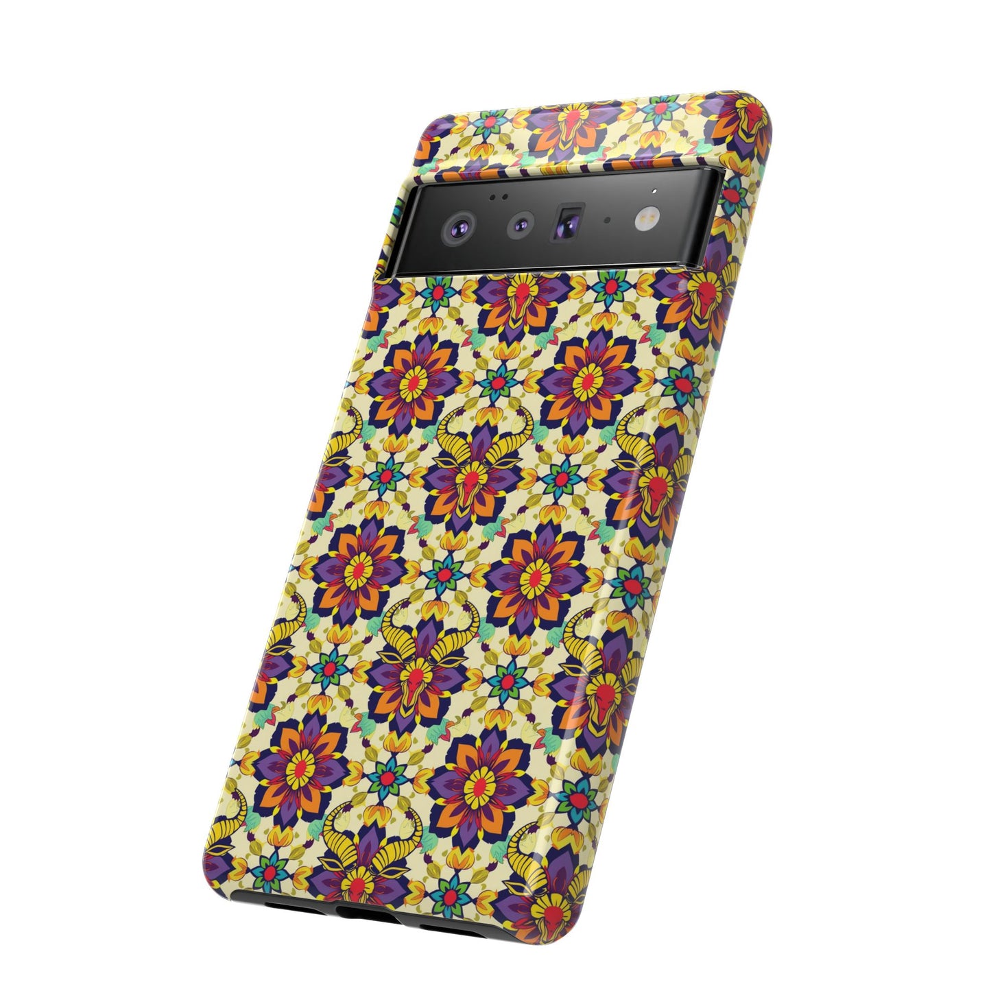 Tough Cases, Taurus, Zodiac v1, Flower Pattern