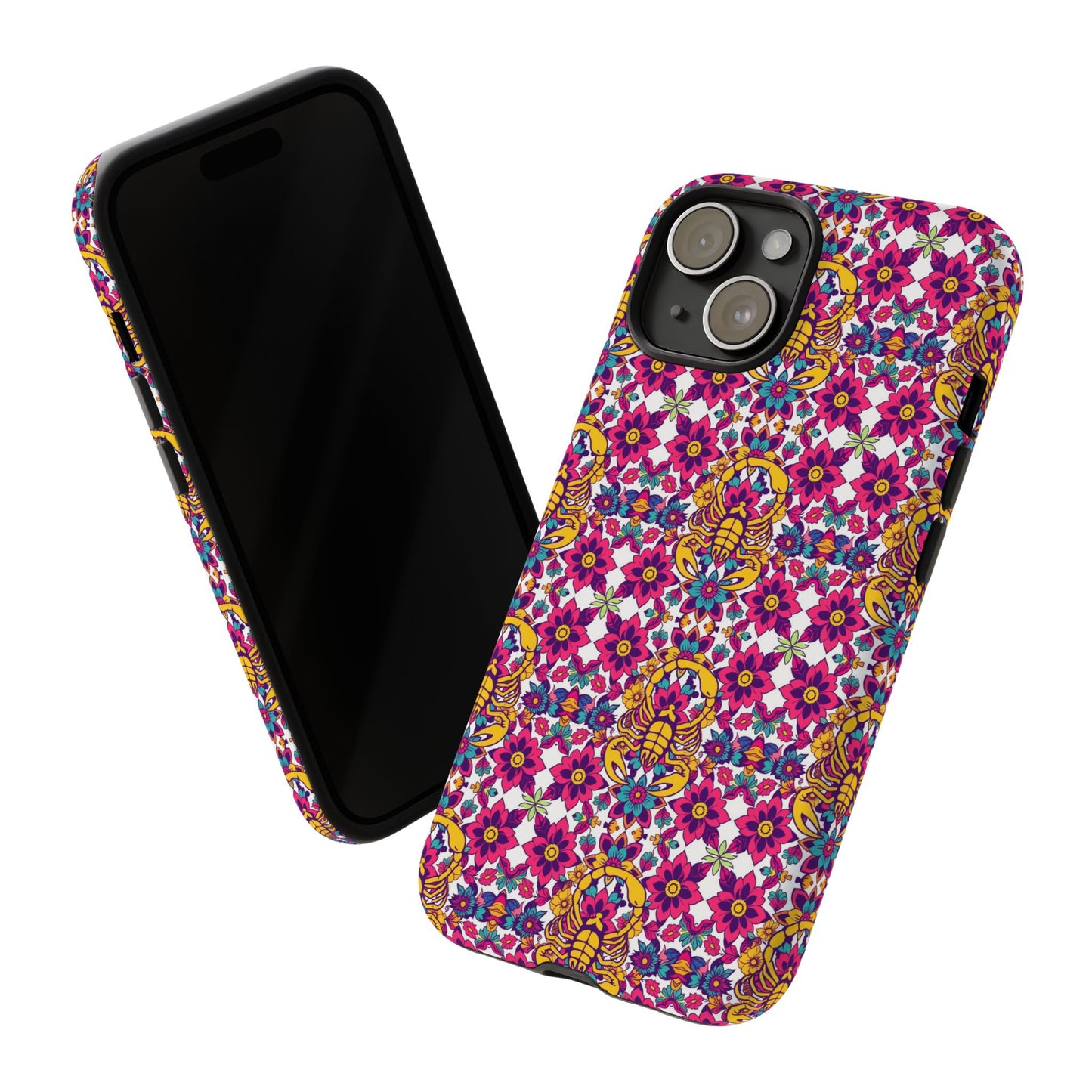 Tough Cases, Scorpio, Zodiac v2, Flower Pattern