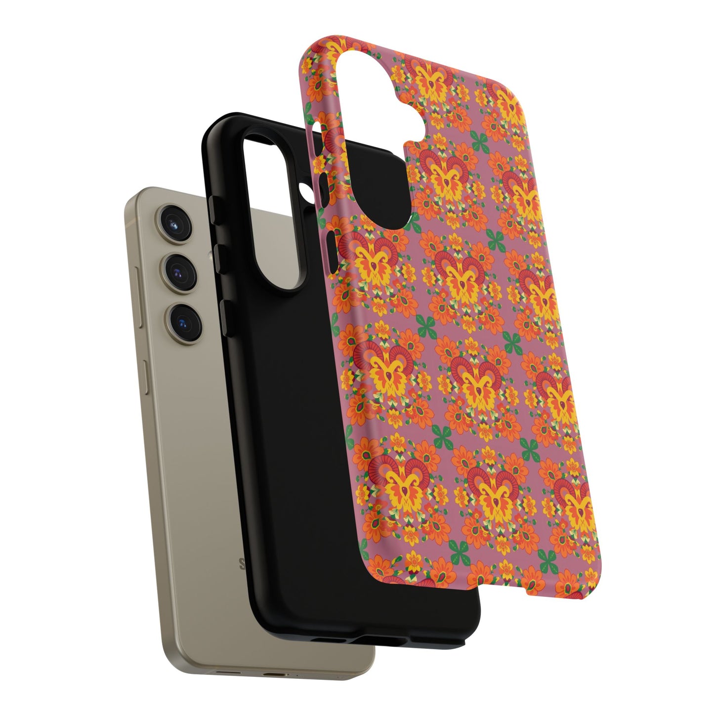 Tough Cases, Aries, Zodiac v1, Flower Pattern