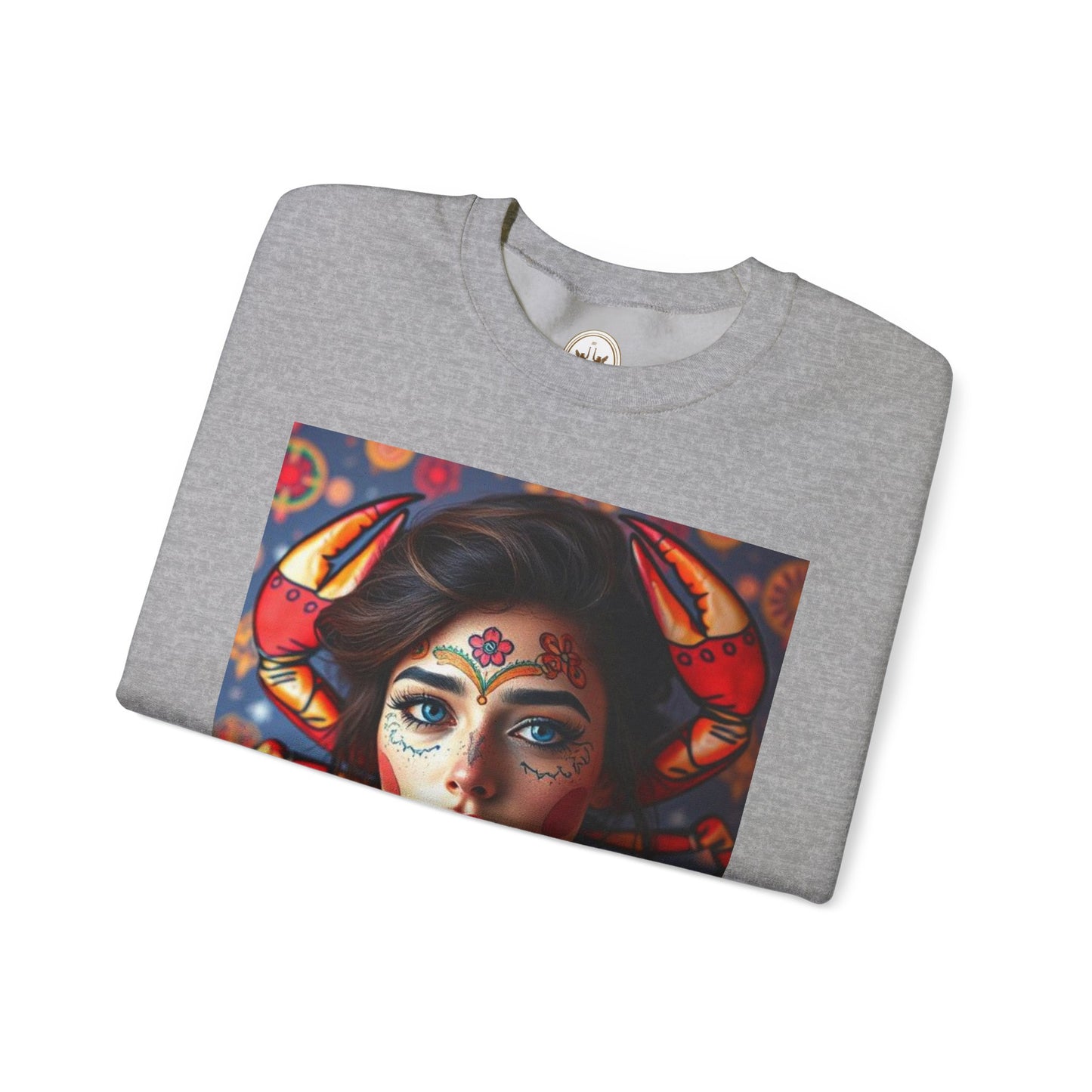 Unisex Heavy Blend™ Crewneck Sweatshirt, Cancer, Zodiac v2, Sexy Pattern