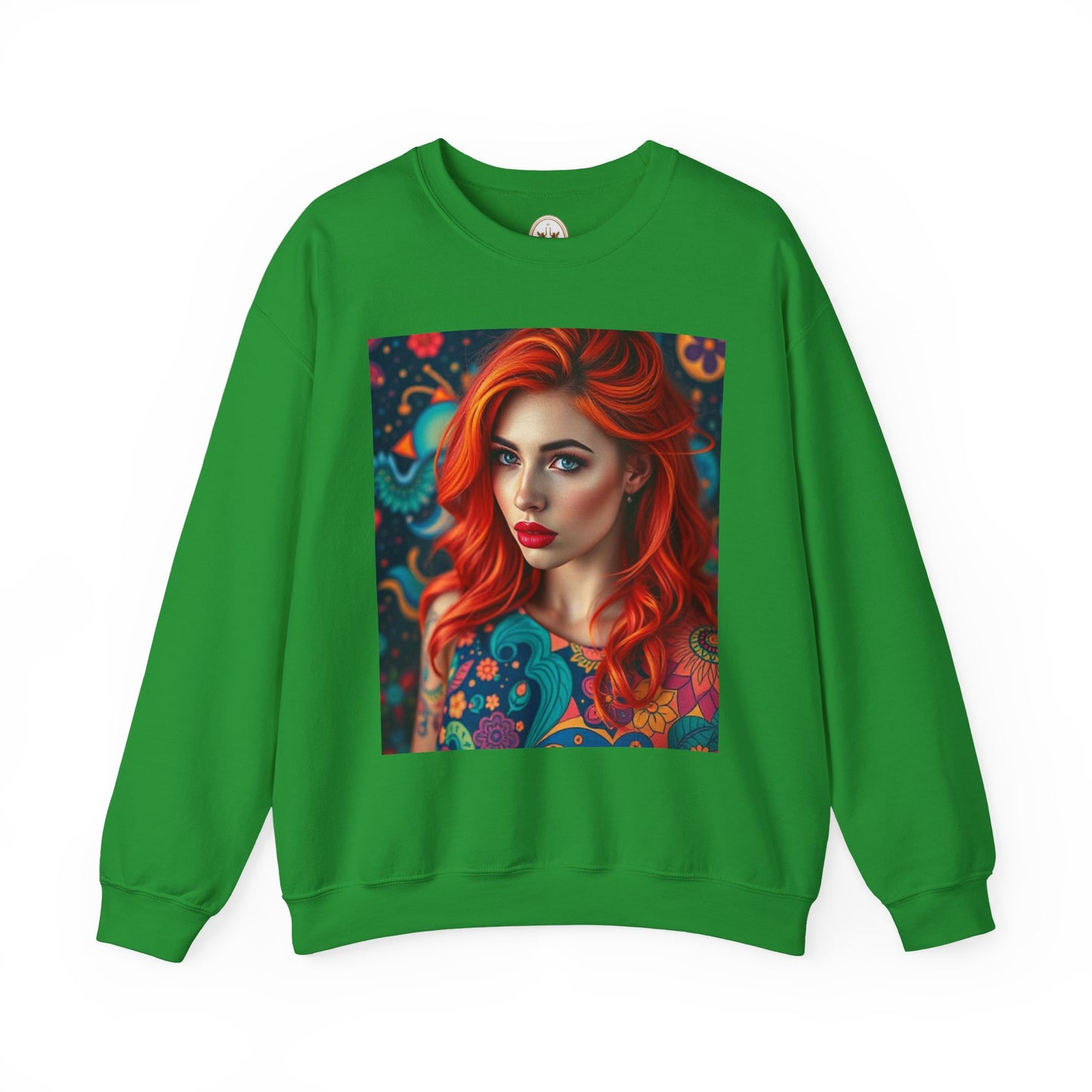 Unisex Heavy Blend™ Crewneck Sweatshirt, Aquarius, Zodiac v1, Sexy Pattern