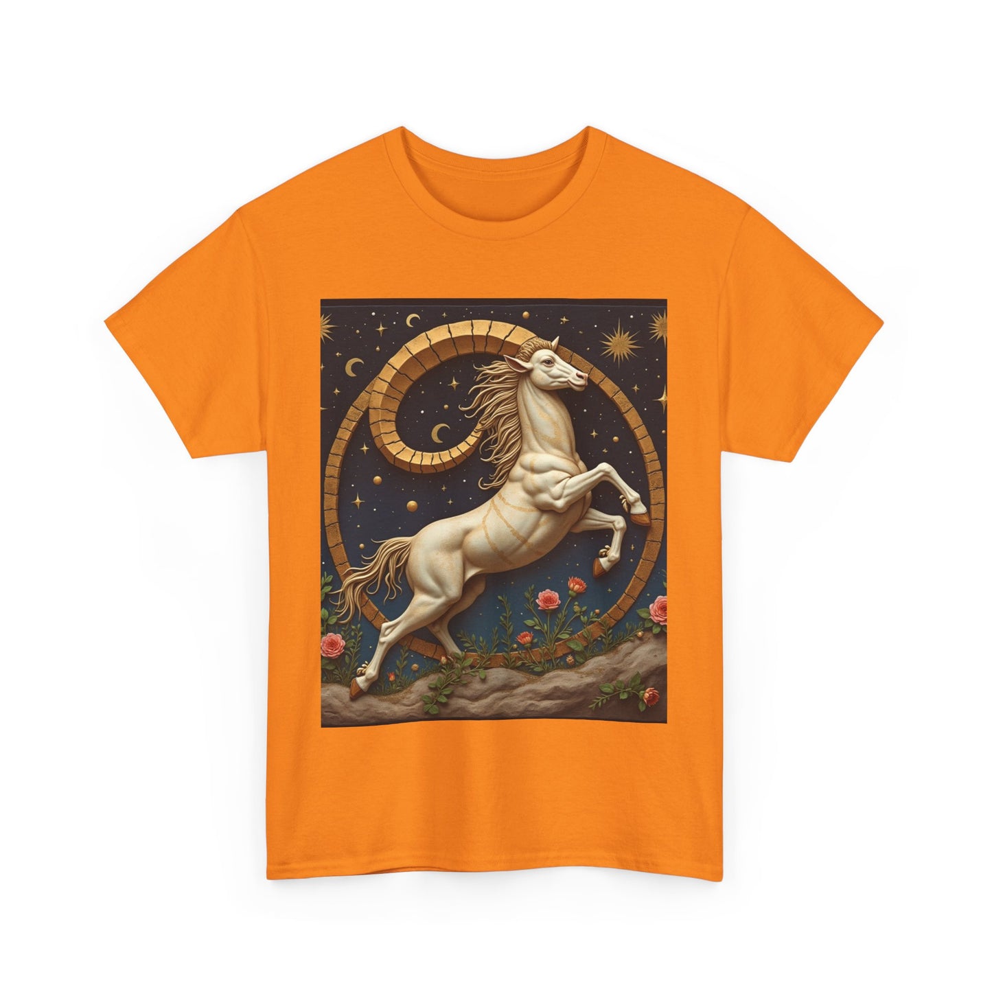 Unisex Heavy Cotton T-Shirt, Aries Animal 1v, Zodiac Design