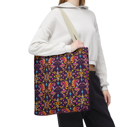 Tote Bag (AOP), Gemini, Zodiac, Jewel Pattern