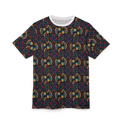 Unisex Cut & Sew T-Shirt, AOP, Pisces, Zodiac v1, Pattern