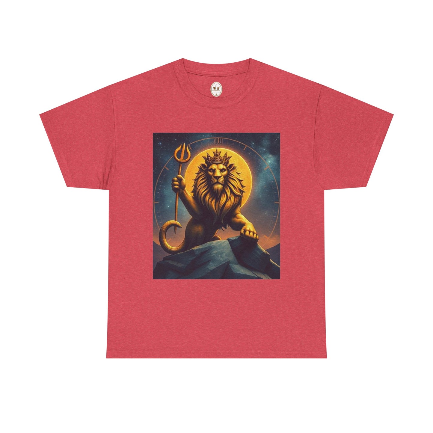 Unisex Heavy Cotton T-Shirt, King of Lion v3, Leo Zodiac Design