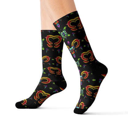 Sublimation Socks, Aries, Zodiac v2, Jewel Pattern