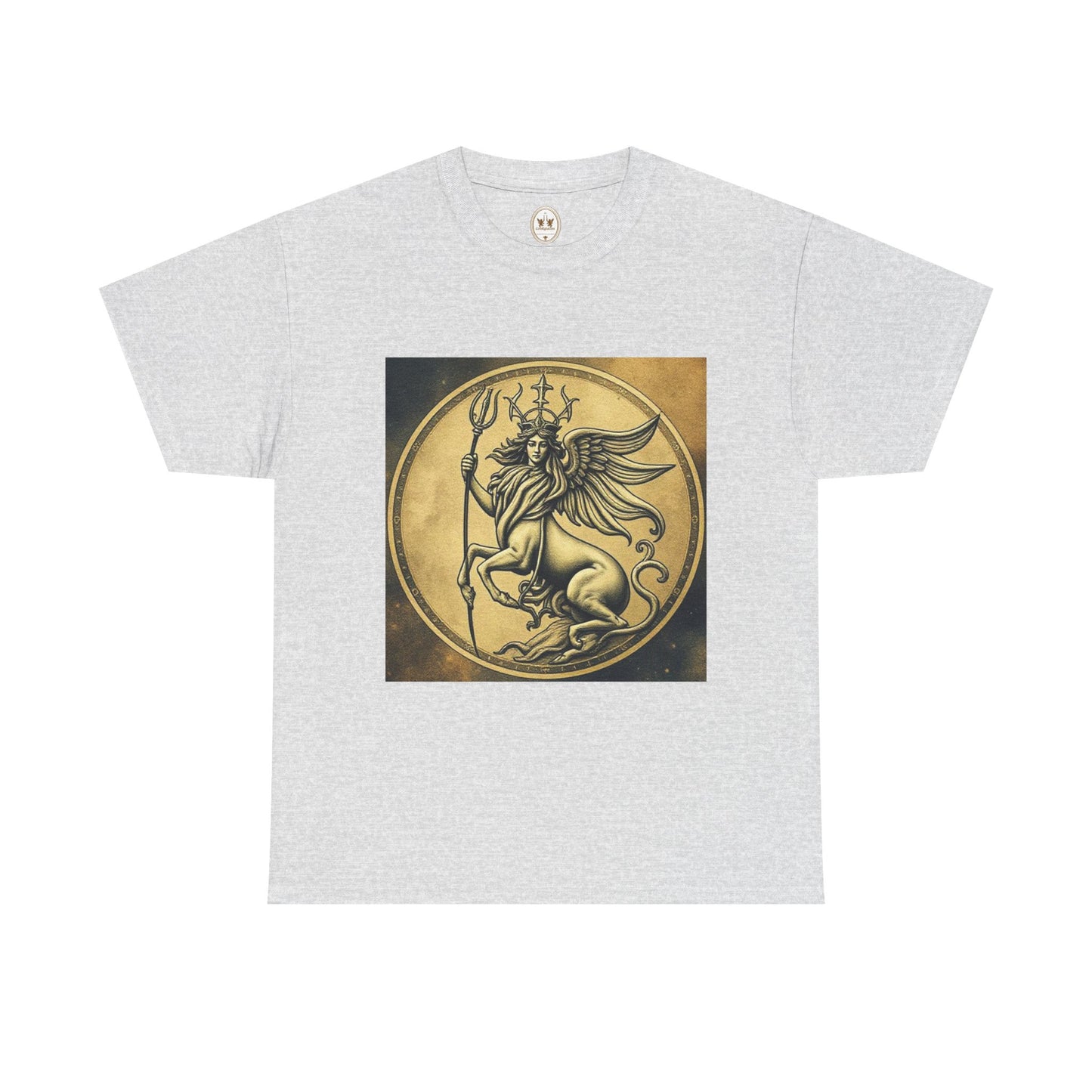 Unisex Heavy Cotton T-Shirt, Animal Angel v1, Virgo Zodiac Design