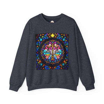 Unisex Heavy Blend™ Crewneck Sweatshirt, Glass 1, Libra Zodiac Design