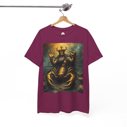 Unisex Heavy Cotton T-Shirt, Desert Scorpio King, Zodiac Design
