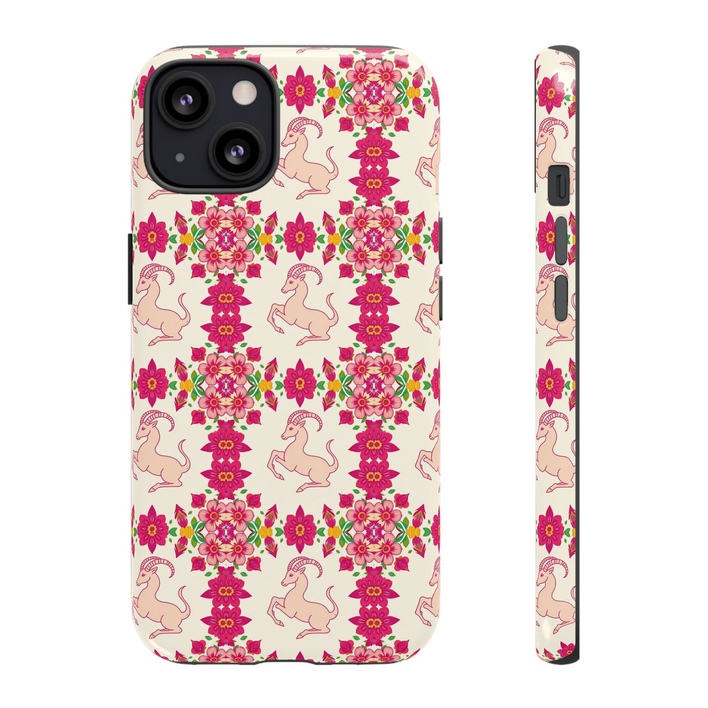 Tough Cases, Capricorn, Zodiac v3, Flower Pattern