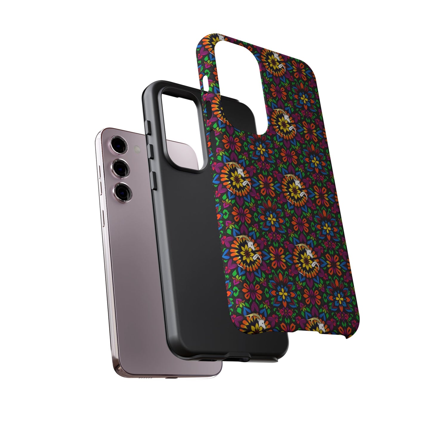 Tough Cases, Capricorn, Zodiac v2, Flower Pattern