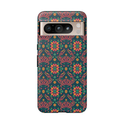 Tough Cases, Cancer, Zodiac v4, Flower Pattern