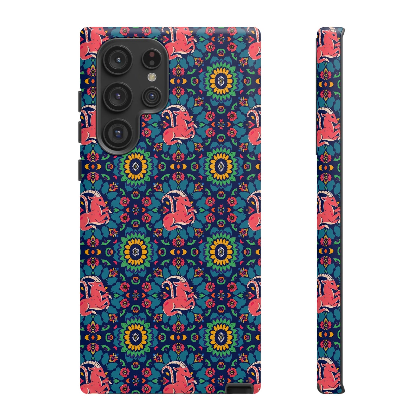 Tough Cases, Capricorn, Zodiac v1, Flower Pattern
