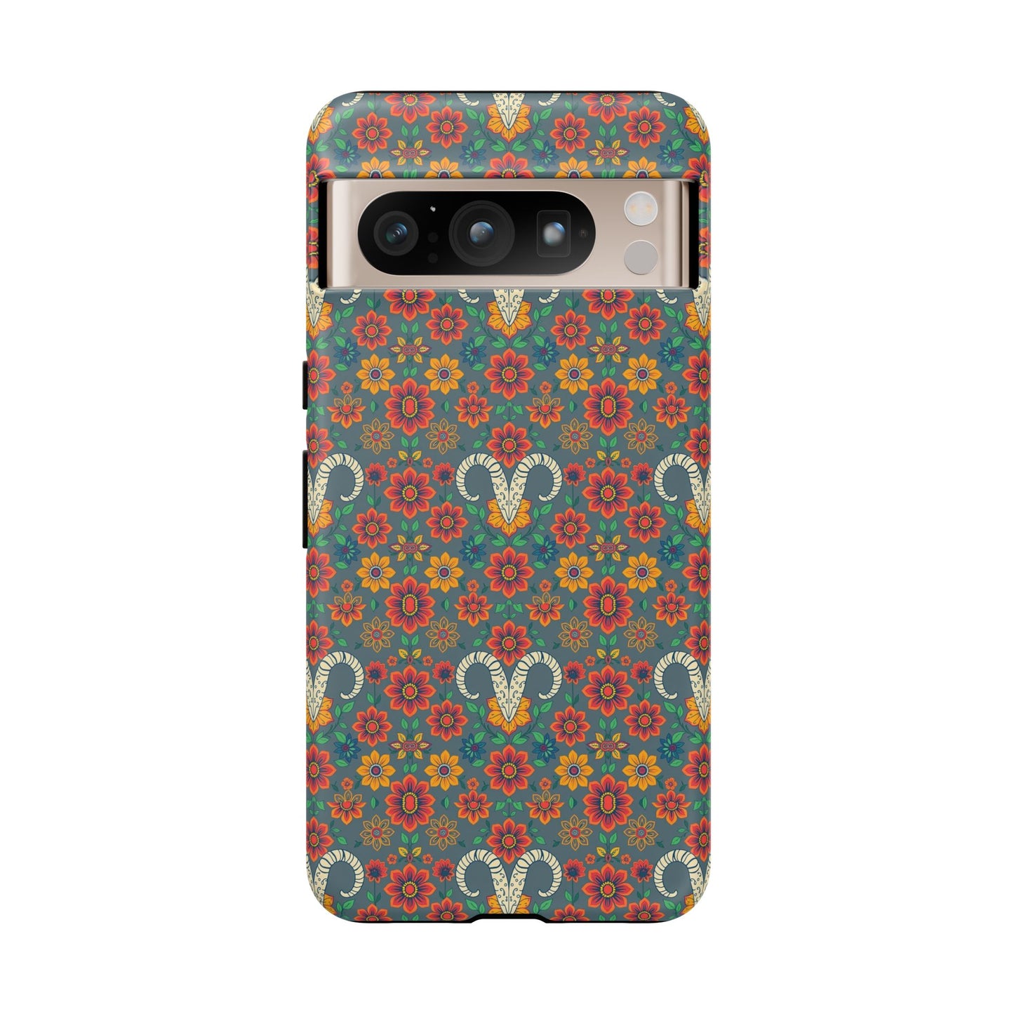 Tough Cases, Aries, Zodiac v3, Flower Pattern