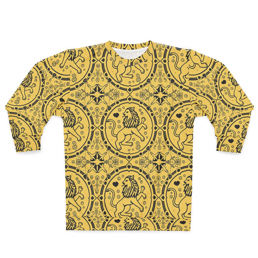 Unisex Sweatshirt, Zodiac Design, Pattern v1, Leo, AOP