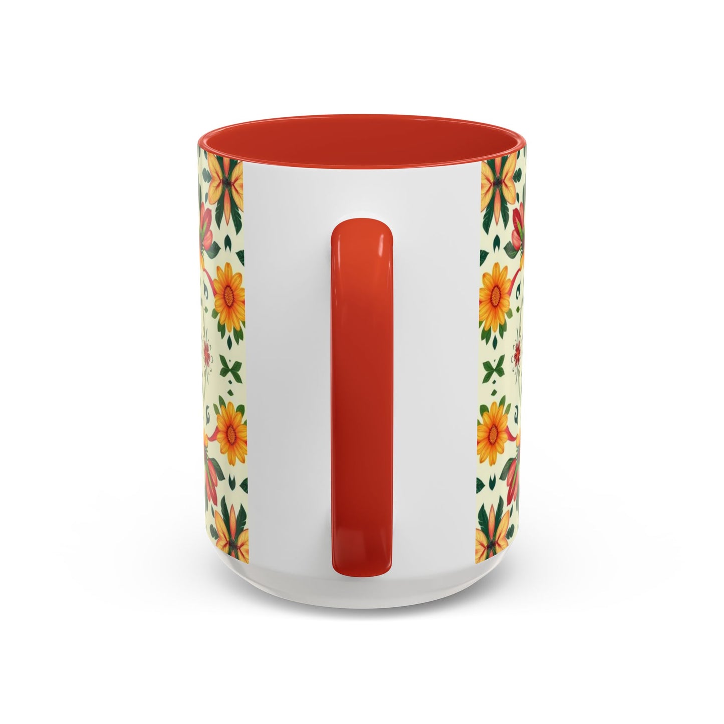 Accent Coffee Mug, Aries, Zodiac, Flower Pattern, (11, 15oz)