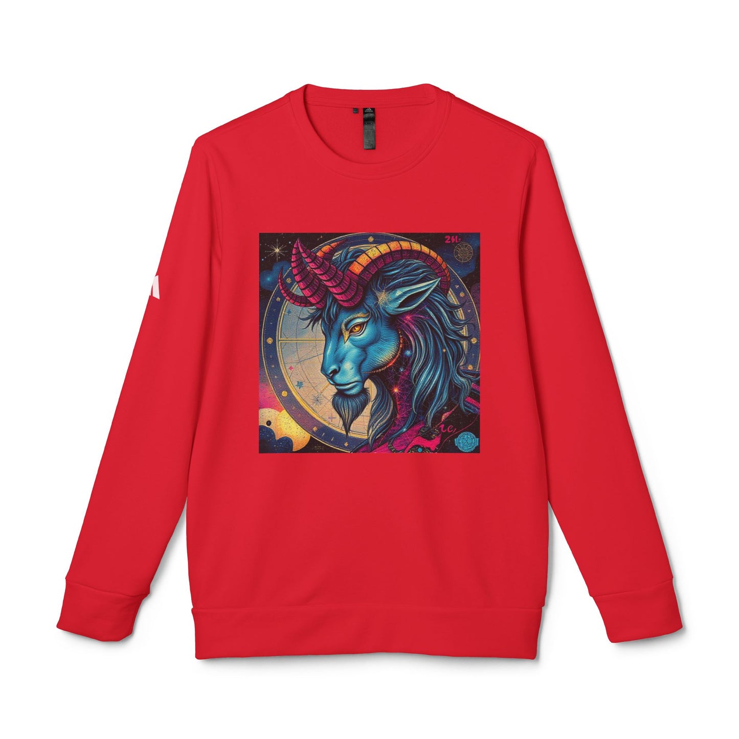 Adidas, Unisex Fleece Crewneck Sweatshirt, Capricorn, Pop Art v1, Zodiac