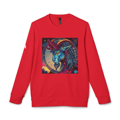 Adidas, Unisex Fleece Crewneck Sweatshirt, Capricorn, Pop Art v1, Zodiac