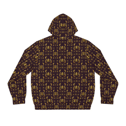 Full-Zip Hoodie (AOP), Scorpio, Zodiac v2, Pattern