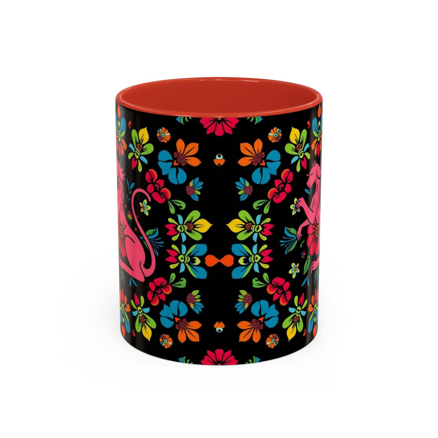 Accent Coffee Mug, Zodiac. Virgo, Flower Pattern, (11, 15oz)
