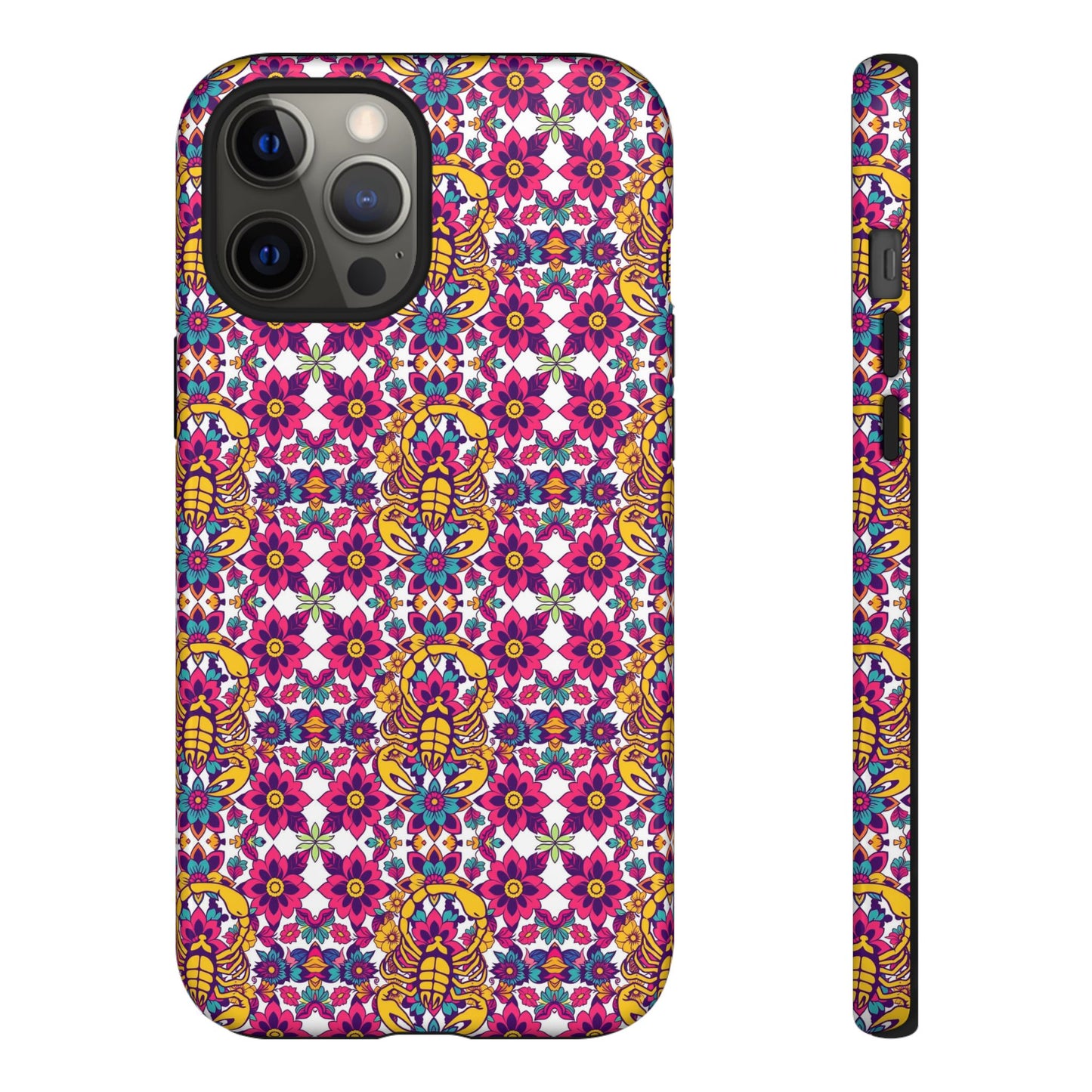 Tough Cases, Scorpio, Zodiac v2, Flower Pattern