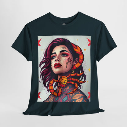Unisex Heavy Cotton T-Shirt, Scorpio, Zodiac v3, Sexy Art