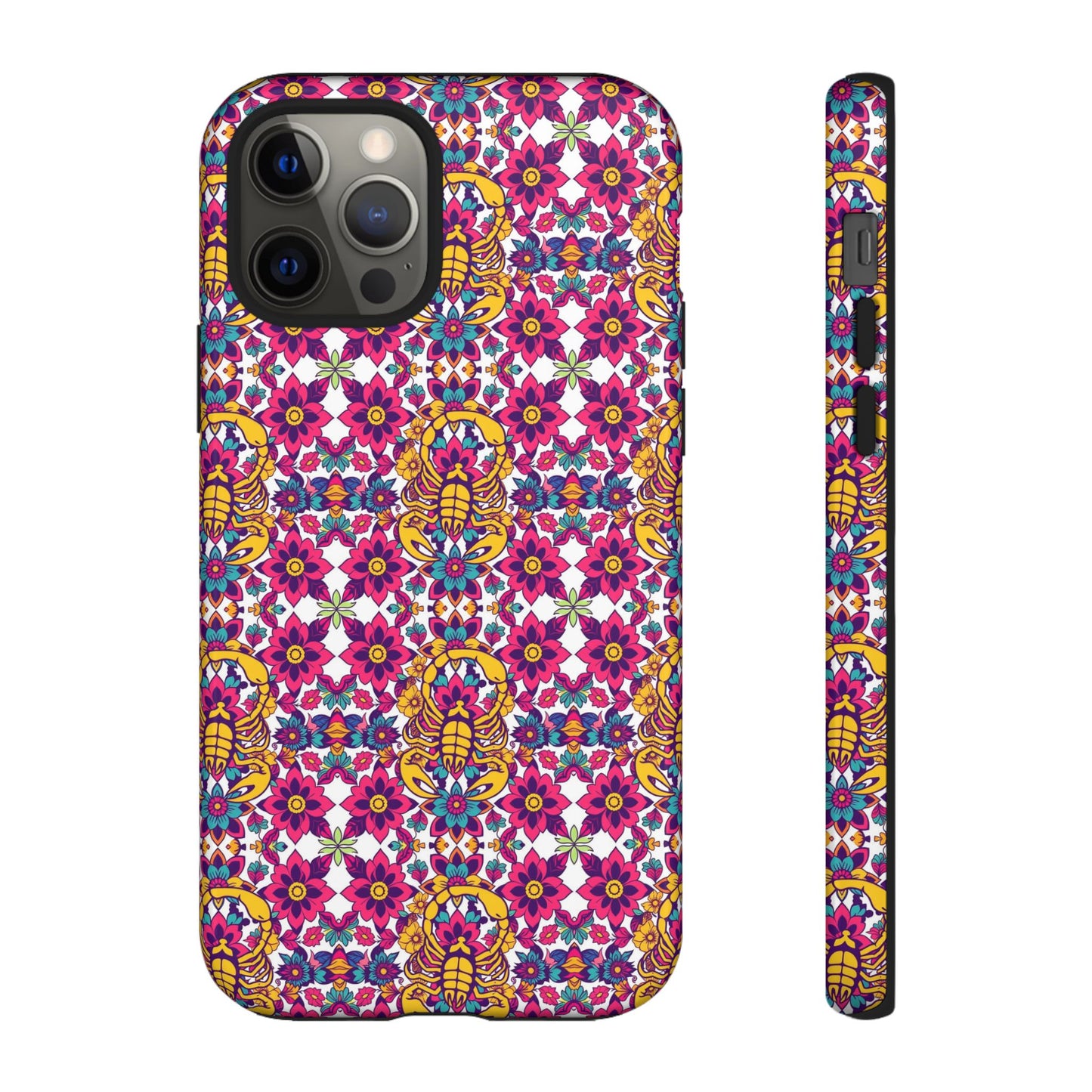 Tough Cases, Scorpio, Zodiac v2, Flower Pattern