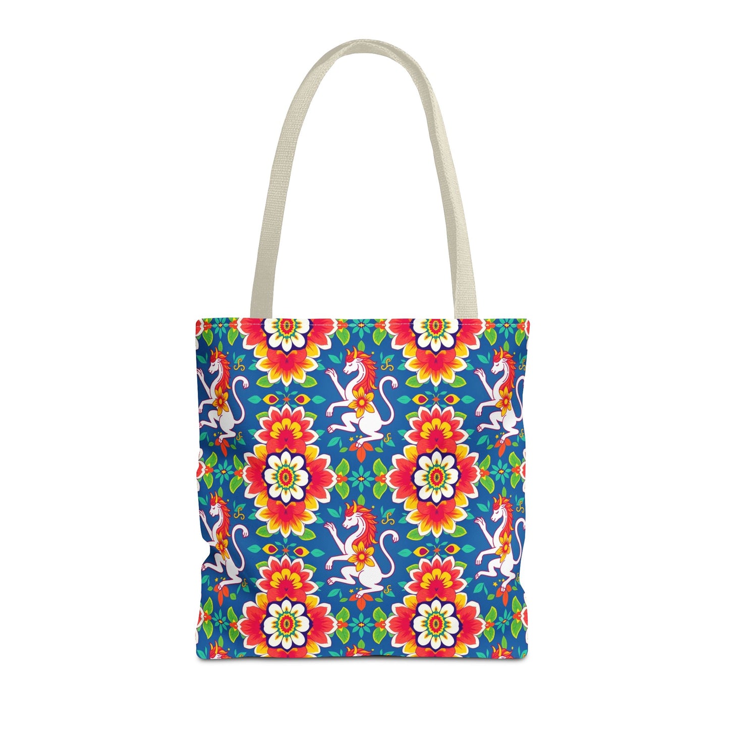 Tote Bag, (AOP), Virgo, Zodiac v2, Flower Pattern
