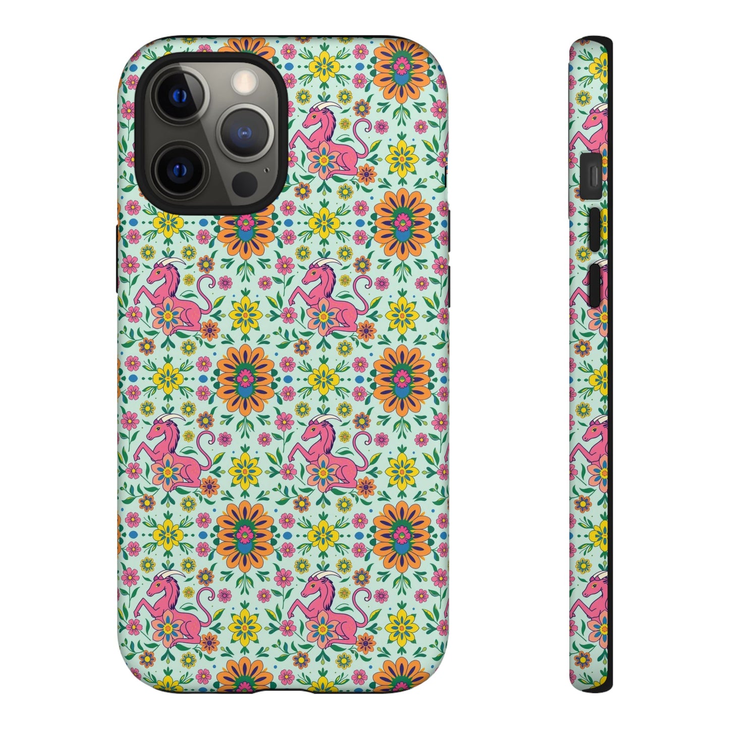 Tough Cases, Aquarius, Zodiac, Flower Pattern