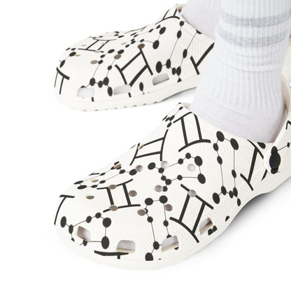 EVA Foam Rubber Shoes (AOP), Material 100% EVA, Gemini Zodiac Design