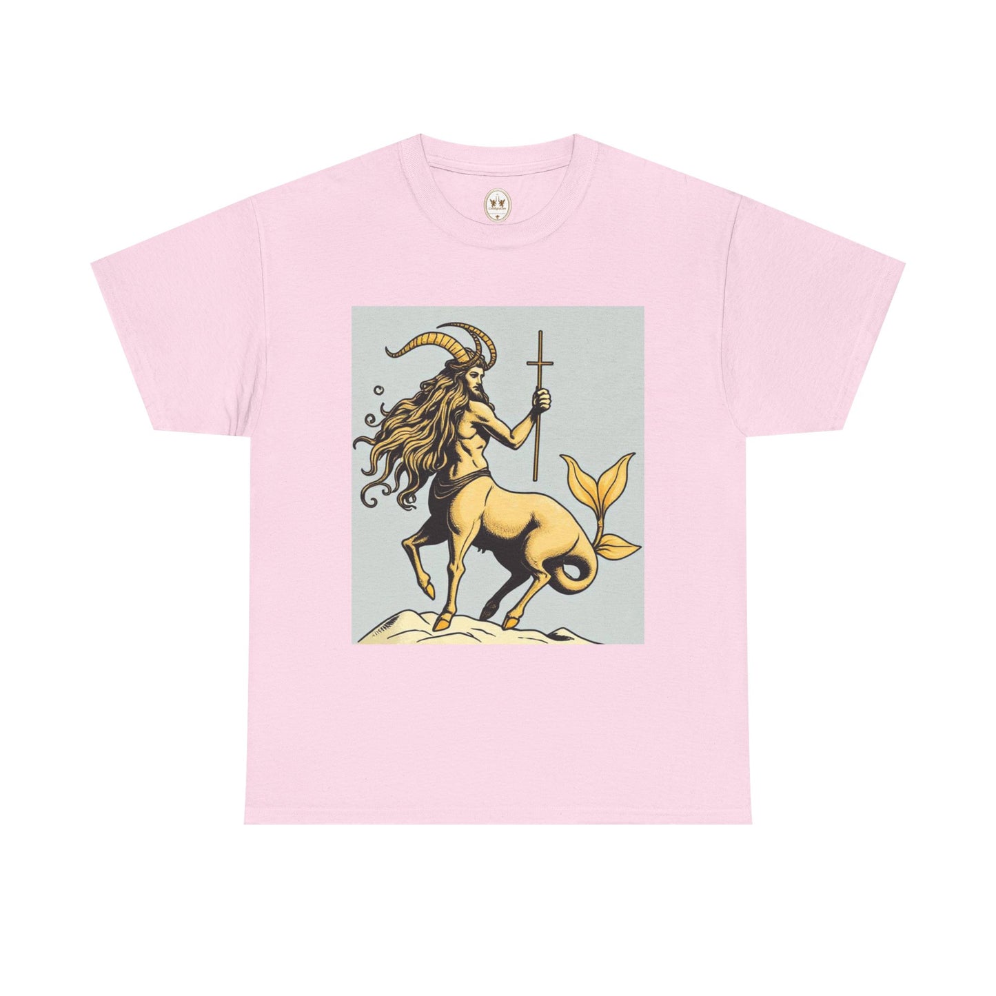 Unisex Heavy Cotton T-Shirt, Capricorn God v2, Zodiac Design