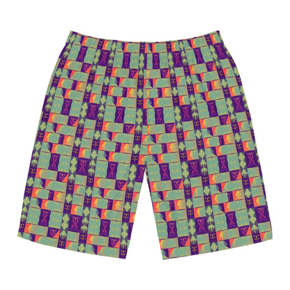 Men's Board Shorts, (AOP), Aquarius, Zodiac, Shape Pattern