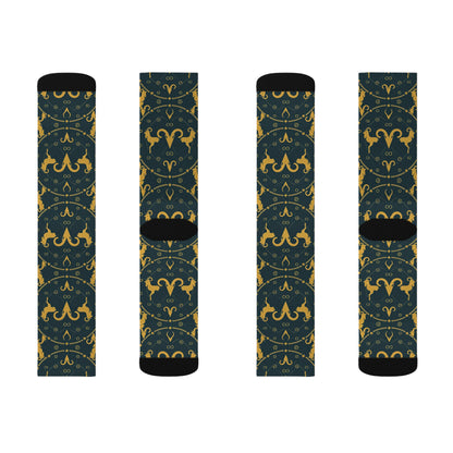 Sublimation Socks, Aries, Zodiac, Pattern