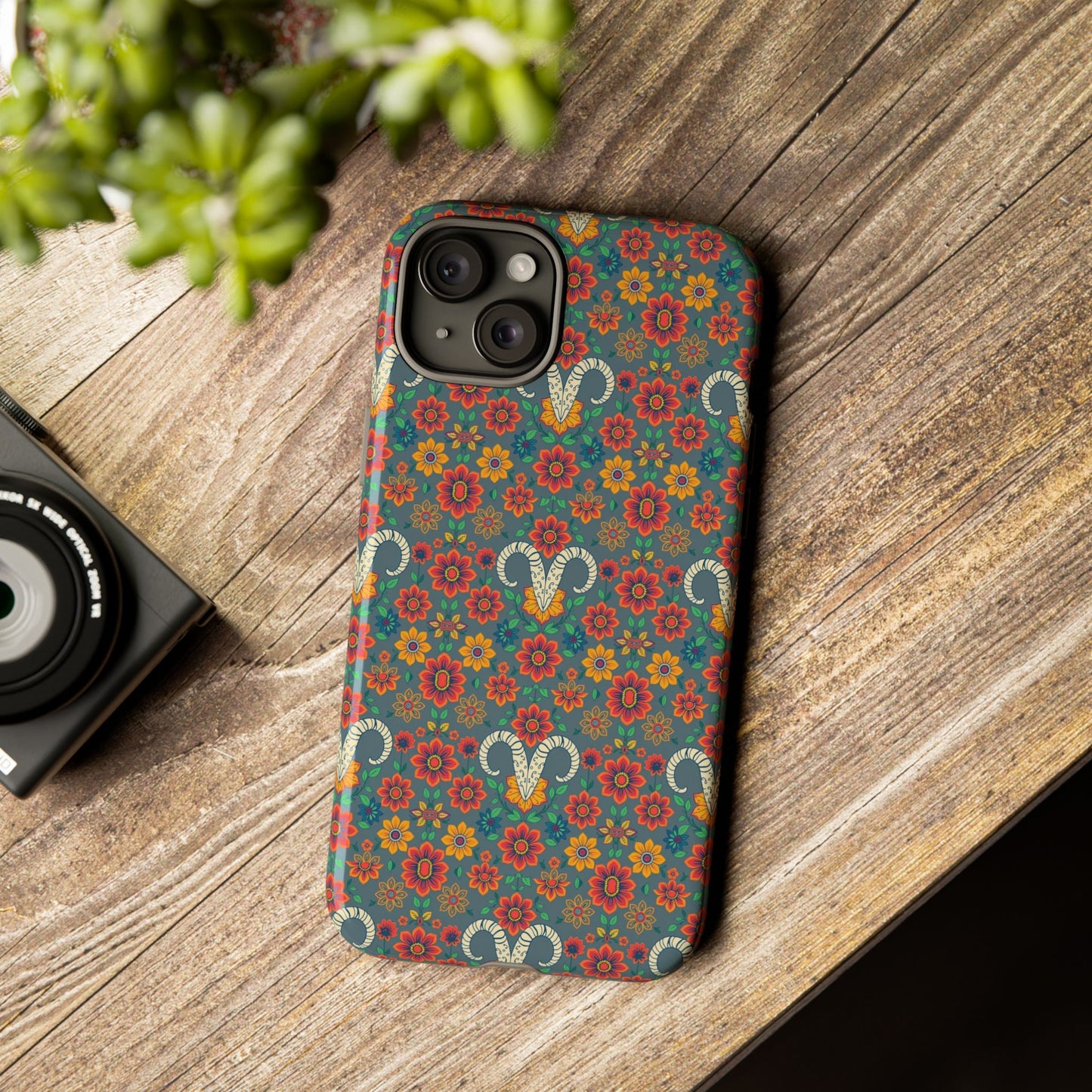 Tough Cases, Aries, Zodiac v3, Flower Pattern