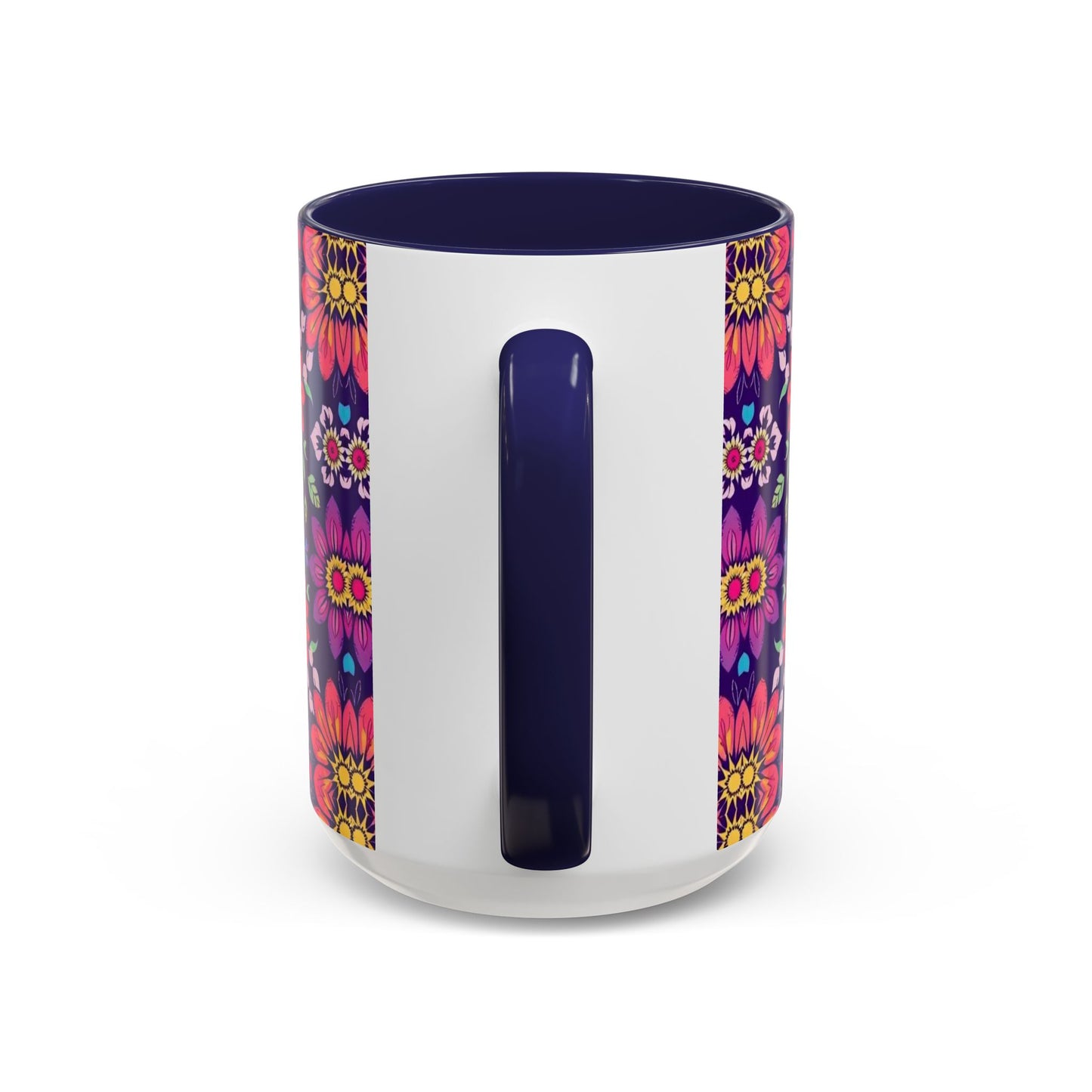 Accent Coffee Mug, Libra, Zodiac v3, Flower Pattern, (11, 15oz)