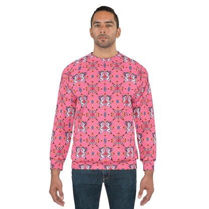 Unisex Sweatshirt (AOP), Gemini, Zodiac v3, Jewel Pattern