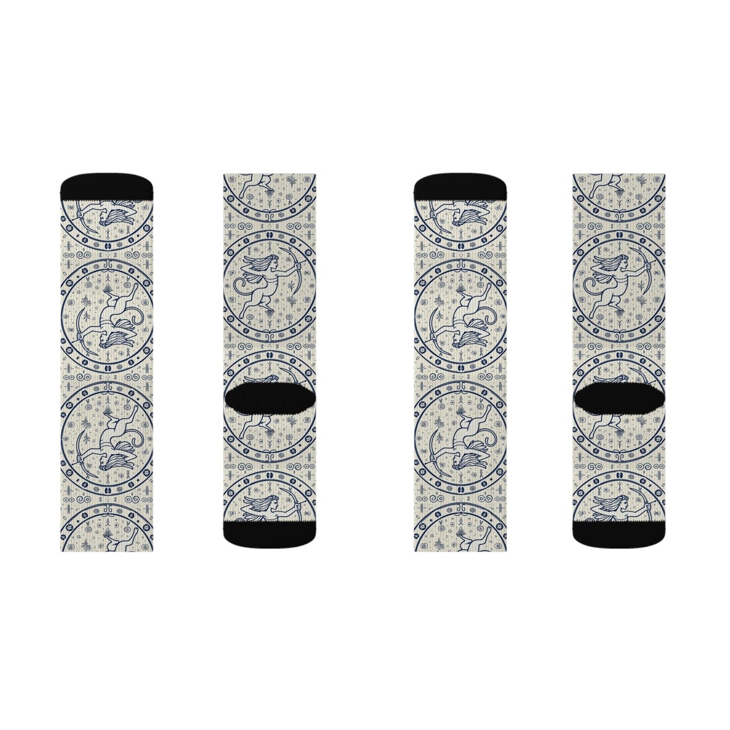 Sublimation Socks, Sagittarius, Zodiac v1, Pattern
