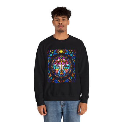 Unisex Heavy Blend™ Crewneck Sweatshirt, Glass 1, Libra Zodiac Design