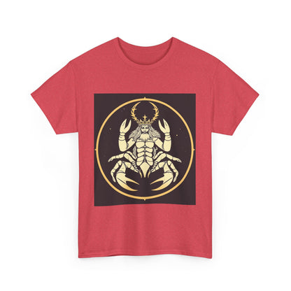 Unisex Heavy Cotton T-Shirt, Scorpio King, Print Art, Zodiac Design