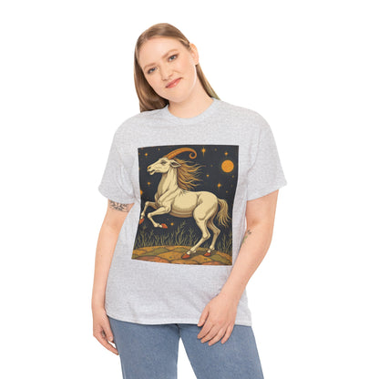 Unisex Heavy Cotton T-Shirt, Aries Animal, Zodiac Design