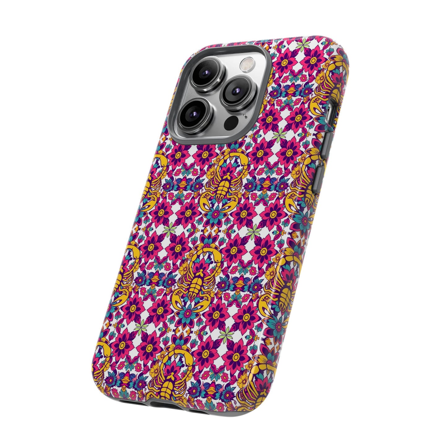 Tough Cases, Scorpio, Zodiac v2, Flower Pattern
