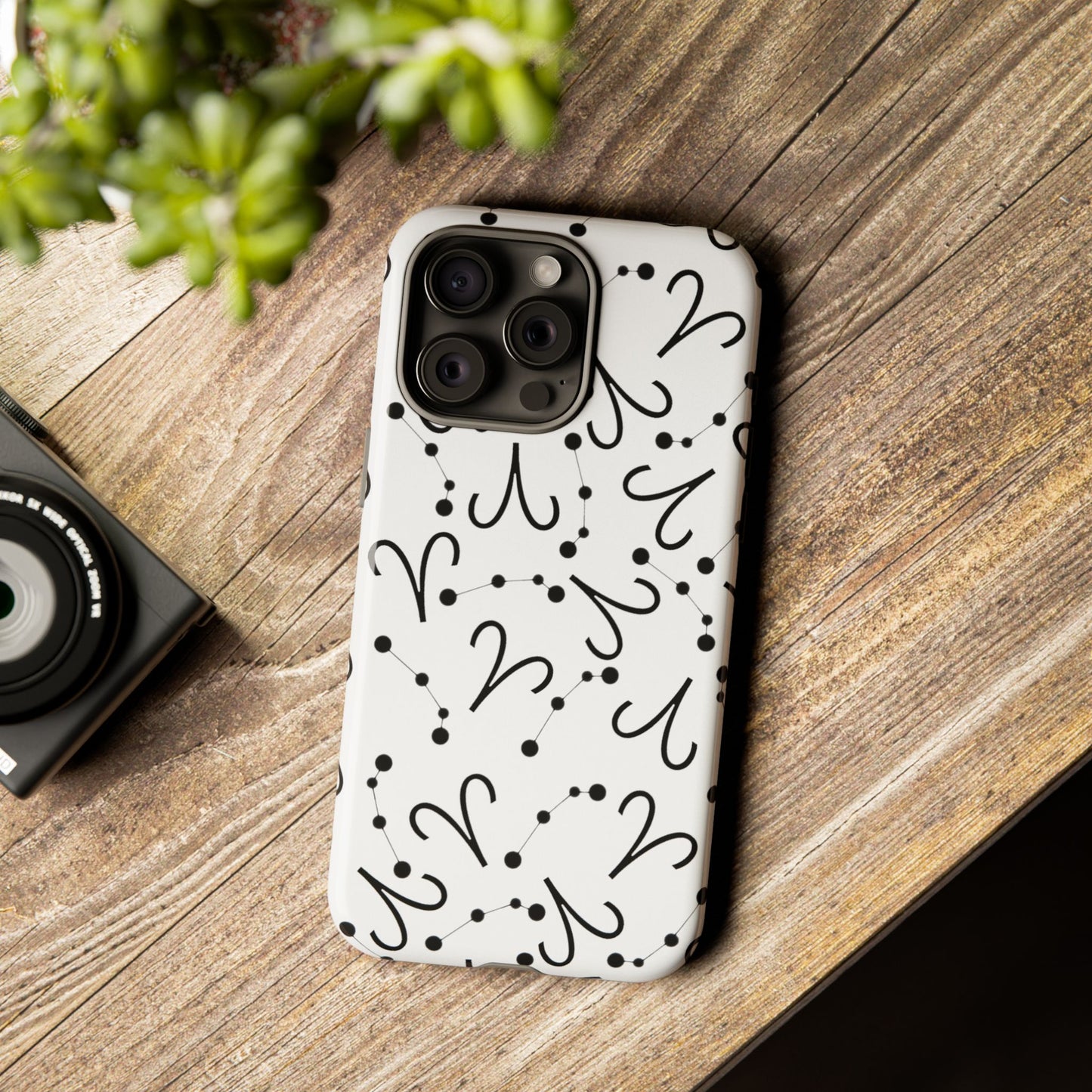 Tough Cases with the Aries Zodiac sign for iPhone, Samsung Galaxy, and Google Pixel devices