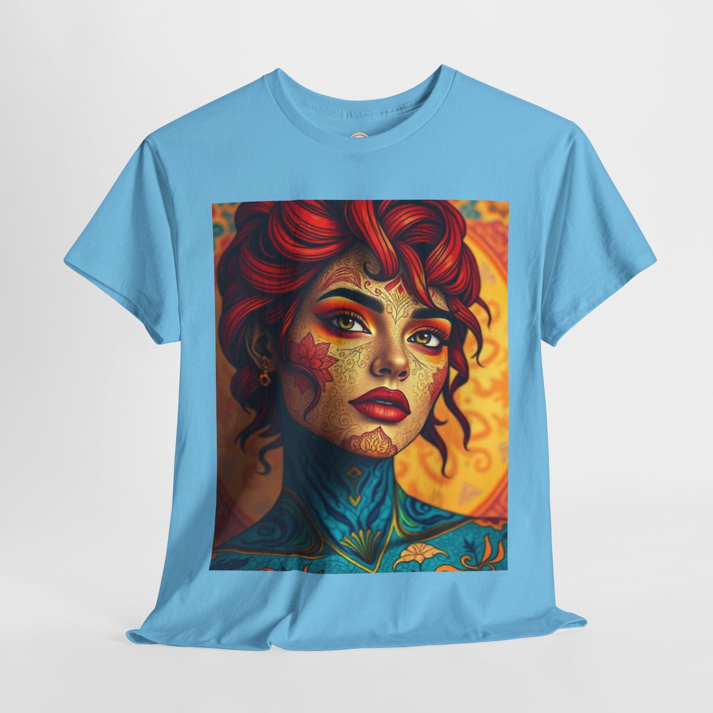 Unisex Heavy Cotton T-Shirt, Aquarius, Zodiac, Sexy Art