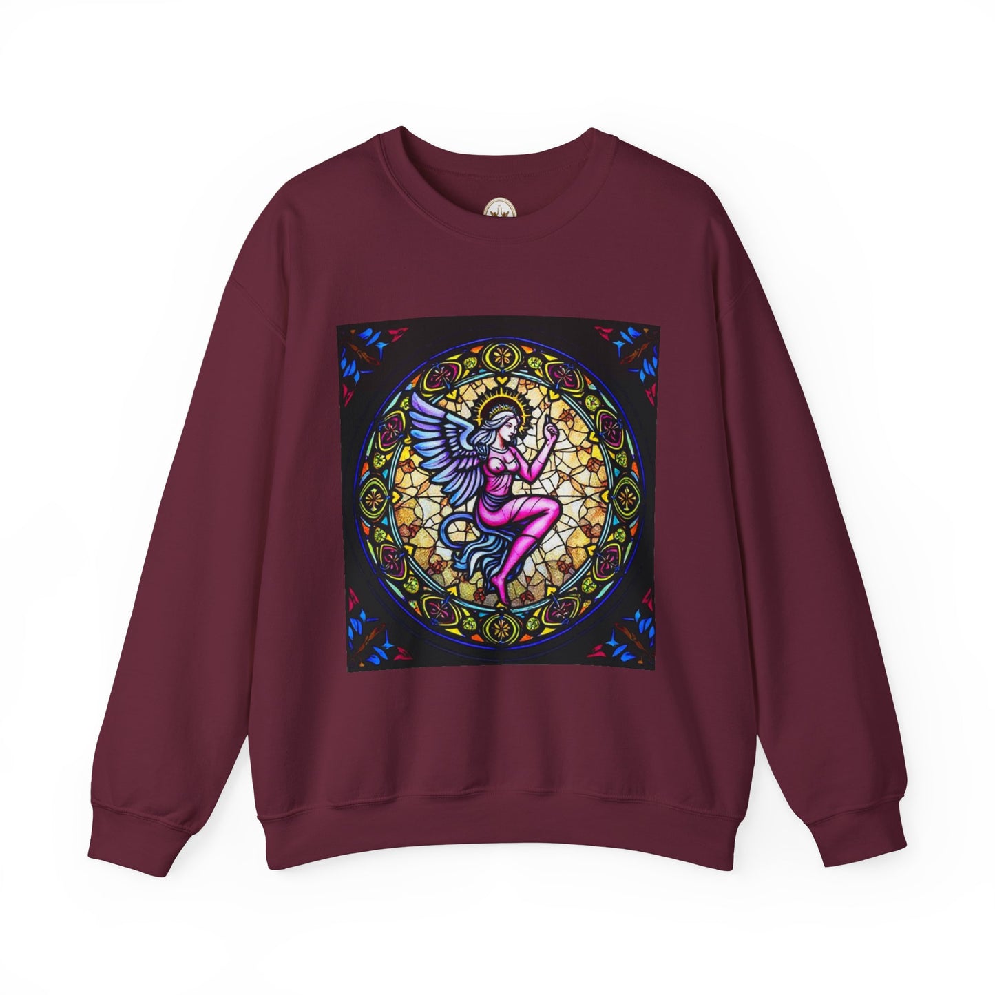 Unisex Heavy Blend™ Crewneck Sweatshirt, Glass 1, Virgo Zodiac Design
