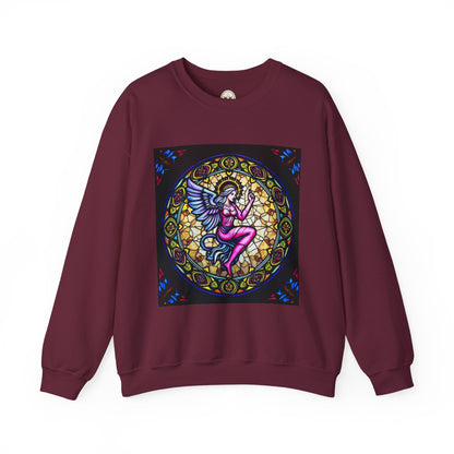 Unisex Heavy Blend™ Crewneck Sweatshirt, Glass 1, Virgo Zodiac Design